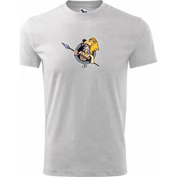 Znamení komiks lev - Tričko dětské bavlněné - 98 cm / 2 roky ( Světlešedý Melír )