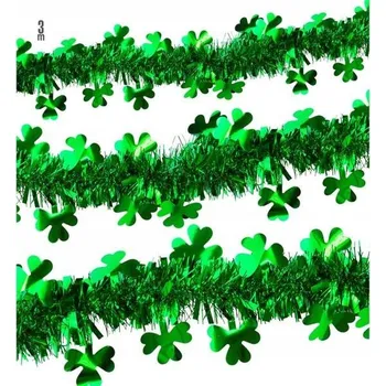 Girlanda Den svatého Patrika Banner Zelená s Jetelem Čtyřlístky 300 cm