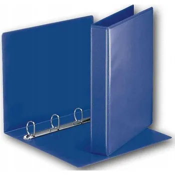 Esselte pořadač 4-kroužkový prezentační s přední kapsou 5,1 cm modrý