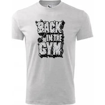 Chlapecké tričko Back in the gym - Tričko dětské bavlněné - 98 cm / 2 roky ( Světlešedý Melír )