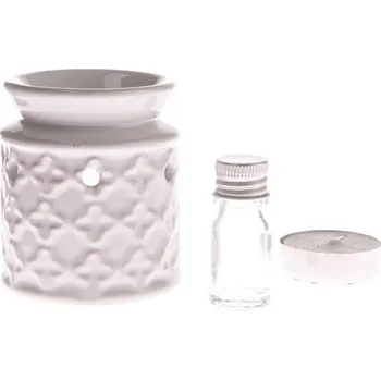 Svíčka Keramická arolampa + olej, svíčka, fresh linen