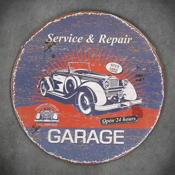 Obraz Dekorativní kovová cedule GARAGE 3