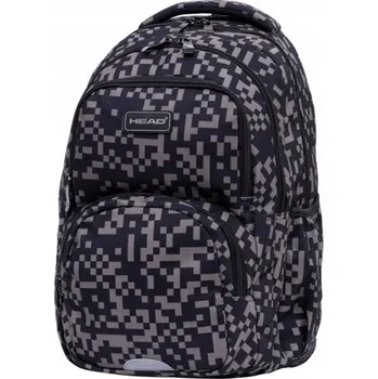 Školní batoh ŠKOLNÍ BATOH PRO MLÁDEŽ ASTRA HEAD ČERNÝ ŠEDÉ KOSTKY PIXEL 3D