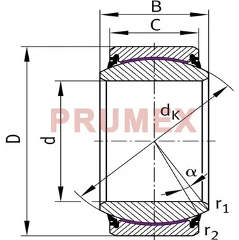 Durbal DGE 160 UK-2RS (GE 160 TXA-2RS) bezúdržbové kloubové ložisko ,ocel/PTFE