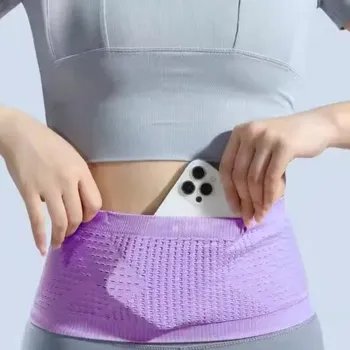 Ledvinka Běžecká elastická ledvinka na mobil | běžecká ledvinka, sportovní pás - fialová , M