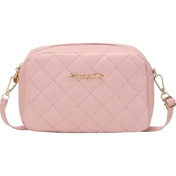 Kabelka Elegantní malá crossbody kabelka s výšivkou | dámská kabelka crossbody kabelka - Růžový