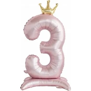 Balónek Stojící balónek Číslo 3 Little Princess růžový