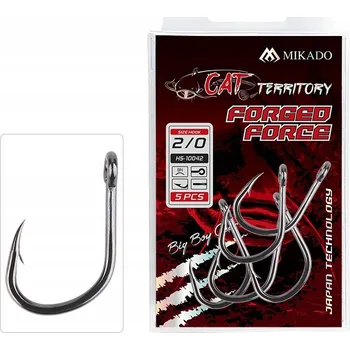 Rybářský háček Zemní Háčky s protihrotem Mikado Cat Territory Forged Force 3 ks