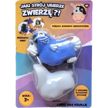 Hračka pro nejmenší Senzorická hračka mačkací hračka se zvířátky v oblečení