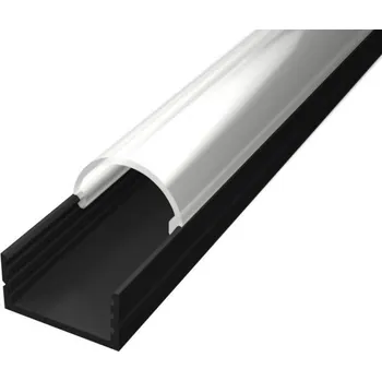 LED páska Ledshopik LED profil ALPI WIDE-MINI černý - LED profil WIDE-MINI černý - 1m