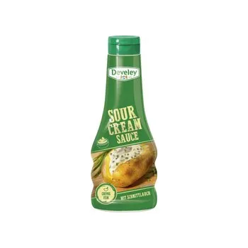 Omáčka Develey Sour Cream omáčka - zakysaná smetana s pažitkou, 250 ml