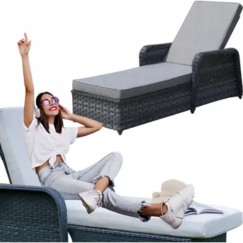 Zahradní lehátko Lehátko plast šedé Bello Giardino