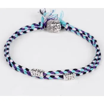 Náramek Tibetský ručně pletený náramek štěstí | náramek, amulet - 4-