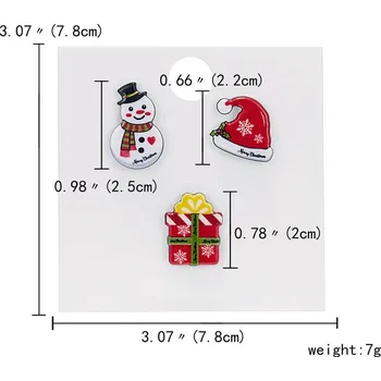 Vánoční dekorace Vánoční sada broží s motivy svátků | vánoční dárek, ozdoba - BC18Y1007-2