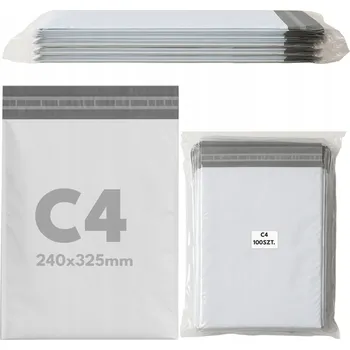 Obálka PLASTOVÉ OBÁLKY FÓLIOVÁ OBÁLKA 240x325 mm 100 ks KURIÉRSKÉ OBÁLKY C4