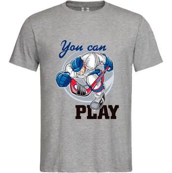 Pánské tričko Tričko You Can Play Druh: Pánské, Barva: Šedá, Velikost: XL
