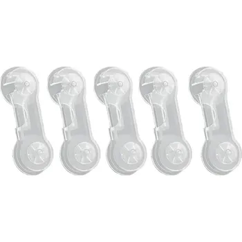 Dětský bezpečnostní prvek Univerzální dětský zámek na zásuvky | dětská pojistka, bezpečnostní zámek - 5 ks krátkých průhledných