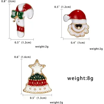 Vánoční ozdoba Vánoční sada broží s motivy svátků | vánoční dárek, ozdoba - BC18Y0928-3