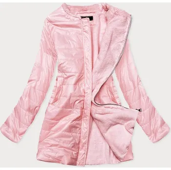 Dámská cargo bunda Růžová bunda pro ženy s mechovitým kožíškem pro přechodné období YDQ9A L&J Studios, odstíny růžové L (40) i392_18008-49