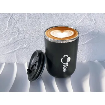 Termoska Hrneček LINDACA 480 ml nerezová ocel černý, dvojité stěny