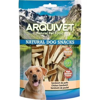 Pamlsek pro psa ARQUIVET Psí pamlsek sandwich s kuřecím masem, kroucený, 100g