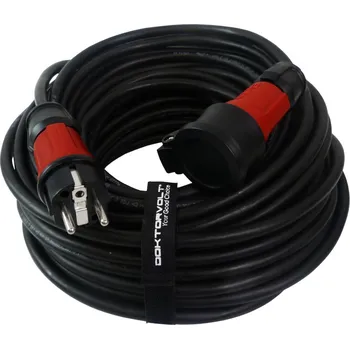 Napájecí kabel Prodlužovací Kabel jednoduchý Doktorvolt 25 m 1 ks zásuvka černý