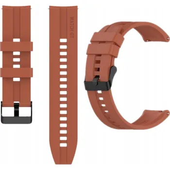 Řemínek na hodinky HNĚDÝ SILIKONOVÝ ŘEMÍNEK ŘEMÍNEK 20MM PRO HODINKY SAMSUNG AMAZFIT GARMIN