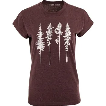 Dámské triko ALPINE PRO KILA S Vínová, Bílá