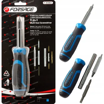 Šroubovák Oboustranný Nastavitelný Šroubovák 9v1 s Bity