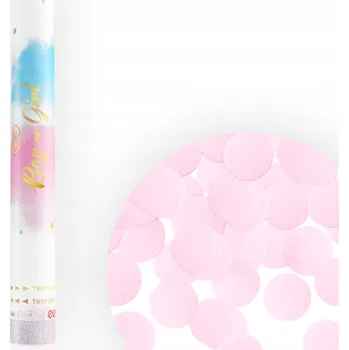 Konfeta PartyPal tuba s konfetami - růžová kolečka