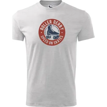 Chlapecké tričko Roller Derby - Tričko dětské bavlněné - 158 cm/12 let ( Světlešedý Melír )