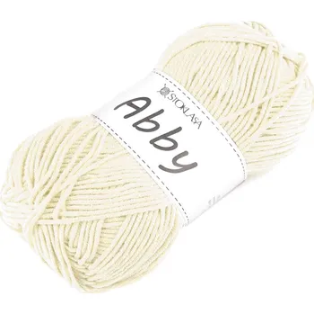 Pletací příze Abby 100 g, barva 1 krémová nejsvět.