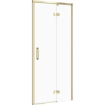 Sprchové dveře Cersanit Larga sprchové dveře 80 cm sklopné zlatá matný/průhledné sklo S164-061