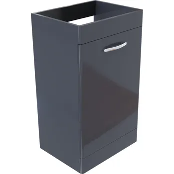 Koupelnový nábytek Skříňka pod umyvadlo stojící 50 cm šedá lakovaná vysoký lesk šedá OMEBLE