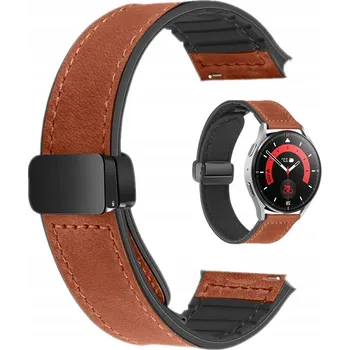 Řemínek na hodinky HNĚDÝ MAGNETICKÝ ŘEMÍNEK 18 MM PRO HODINKY HUAWEI FOSIIL GARMIN