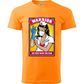 Pánské tričko Corona Nurse warrior - Klasické pánské triko vyšší gramáže - 4XL ( Tangerine orange )