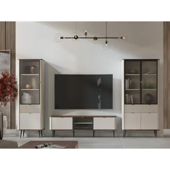 Obývací stěna Obývací stěna Rotevio II, Barva: kašmír / kašmír + ořech MIRJAN 5903211426544