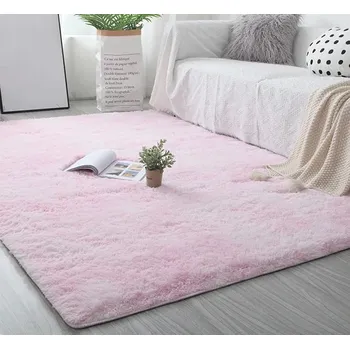 Koberec Chlupatý měkký koberec do obýváku | koberec, dekorace - Světle růžová , 200x400cm