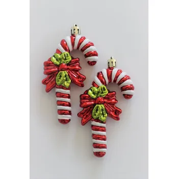 Vánoční dekorace Home decoration Sada 2 závěsných ozdob SWEET STICK 100 mm