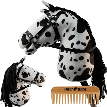 Hobby horsing HOBBY HORSE KŮŇ NA TYČI A3 HLAVA KONĚ NA TYČI S HŘÍVOU + HŘEBEN