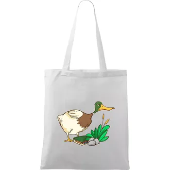 Nákupní taška Geokačer s keškou - Taška bavlněná - 42 x 38 cm ( Bílá )