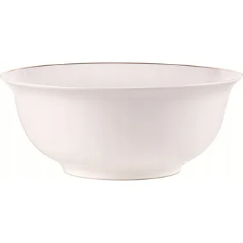 SALÁTOVÁ MISKA PORCELÁNOVÁ KRÉMOVÁ 750ML NA POLÉVKU ZLATÁ NA CHUŤOVKY