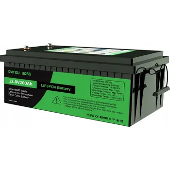 Trakční baterie Dobíjecí Baterie 12V 200Ah Lifepo4 s BMS pro nouzové napájení a RV (obytné vozy)