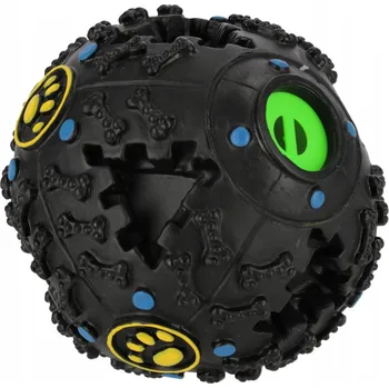 Hračka pro psa Míček pro psy se zvukem, 9 Cm na pamlsky, černý, TRIK&ROLL 560874