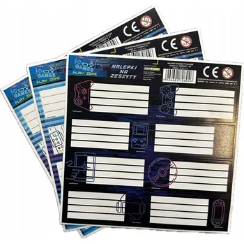 samolepka Samolepky Samolepky na sešity 3 archy Game