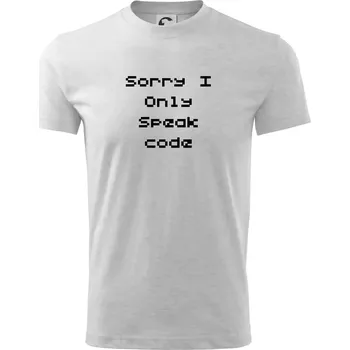 Sorry I Only Speak code - Tričko dětské bavlněné - 98 cm / 2 roky ( Světlešedý Melír )