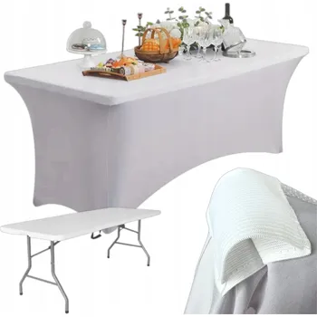 ubrus Šedý potah na stůl, banketový, cateringový, elastický ubrus