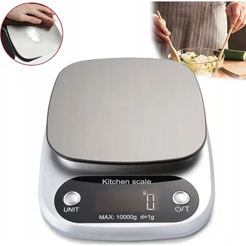Kuchyňská váha PRECIZNÍ KUCHYŇSKÁ VÁHA 10 kg 10000g / 1g DISPLEJ ŠPERKAŘSKÁ + BATERIE