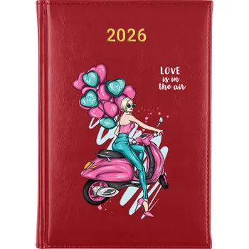 Kalendář Knižní kalendář 2026 A5 červený