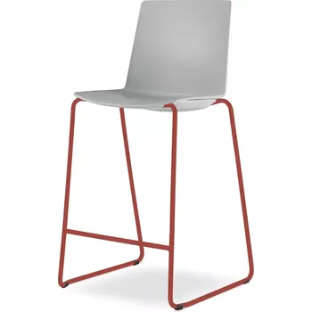 Jednací židle Barová židle SKY FRESH 060-Q-N14 (4-nohá kostra odstín signální červená RAL 3001, celoplastový korpu